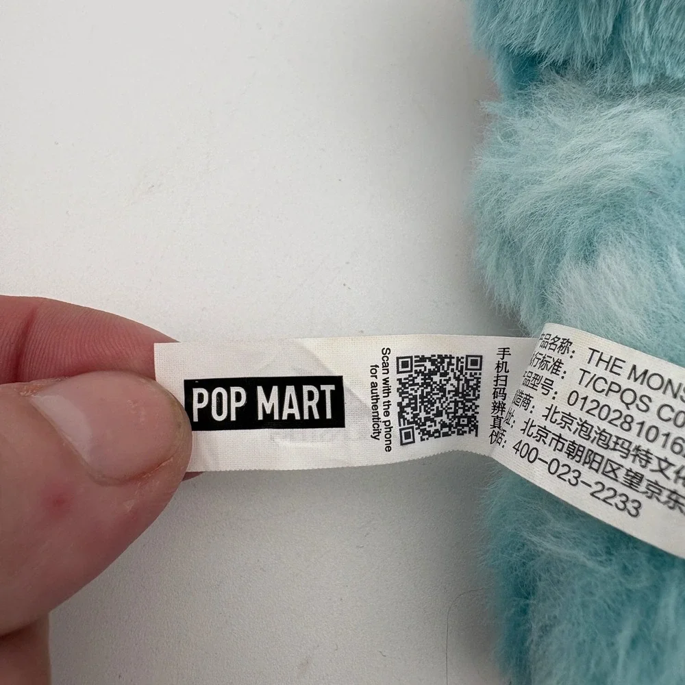 Pop Mart The Monsters Labubu Plush Keychain Blue Kasing Lung Designer Toy